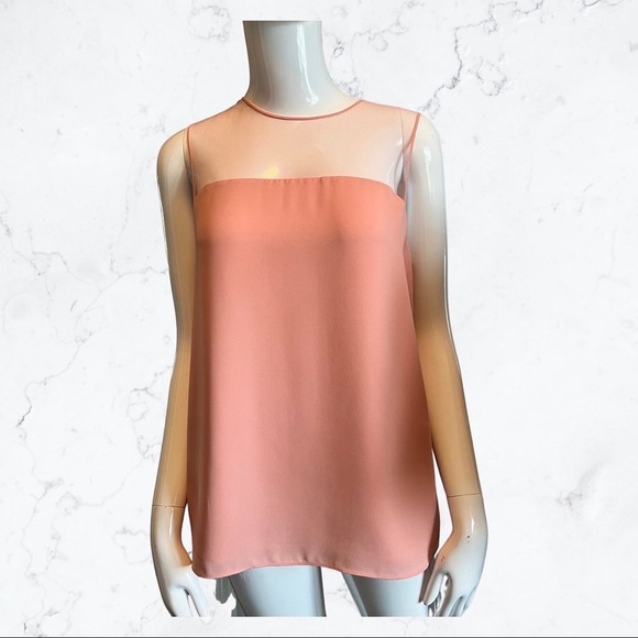 Aritzia Tops - Aritzia Pink Mesh Tank Small
